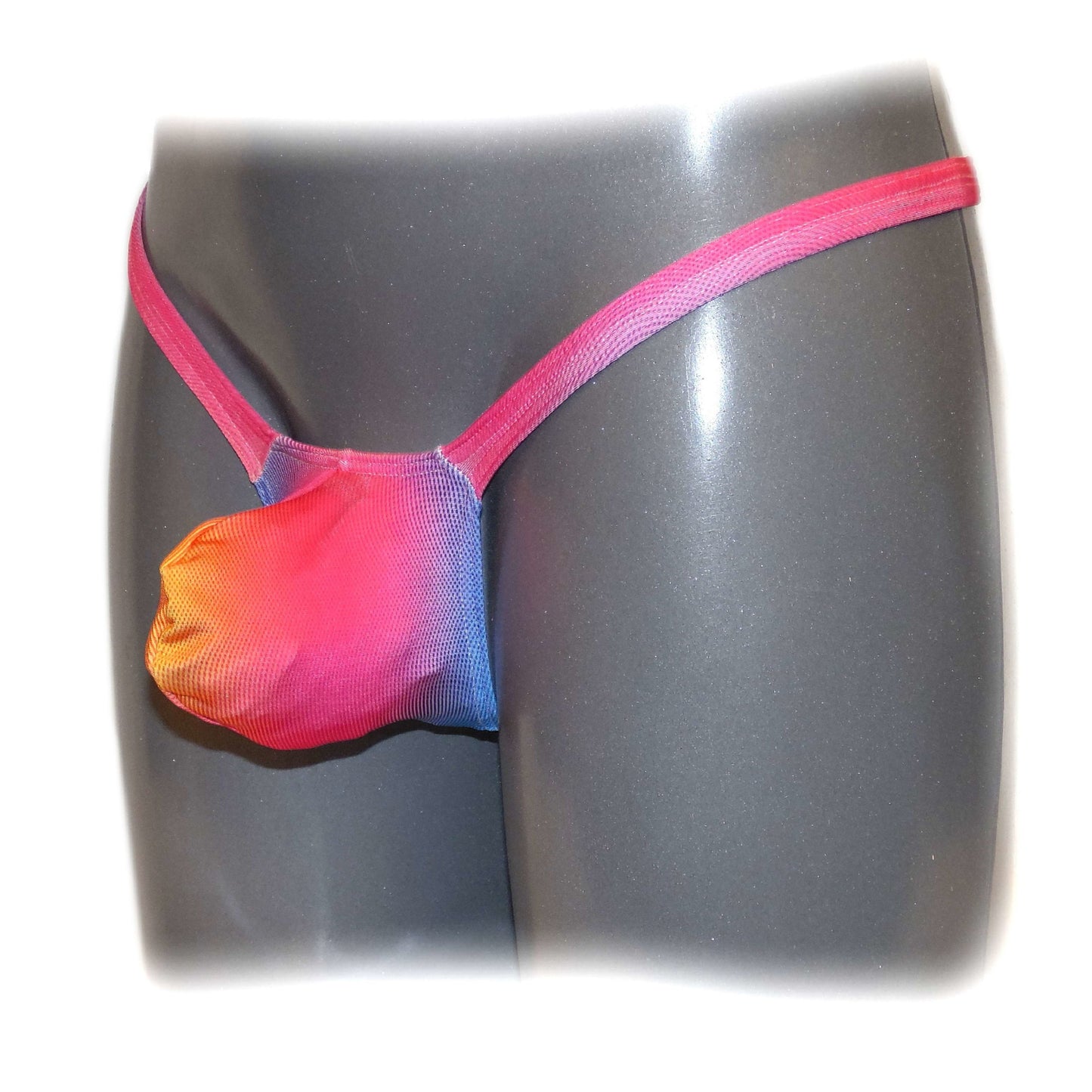 Mens thong bulge pouch thong Neon