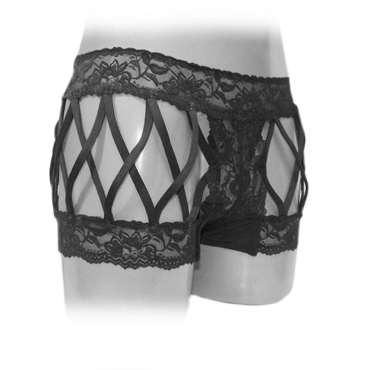 Black Panty For Man with mesh