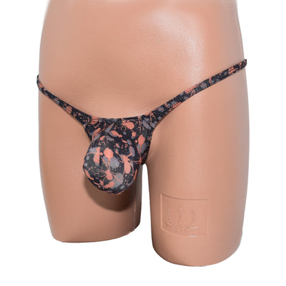 Men thong bulge pouch Spider Print