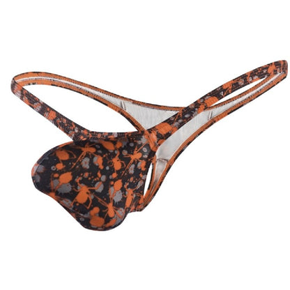 Men thong bulge pouch Spider Print