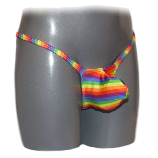 Mens thong bulge pouch thong