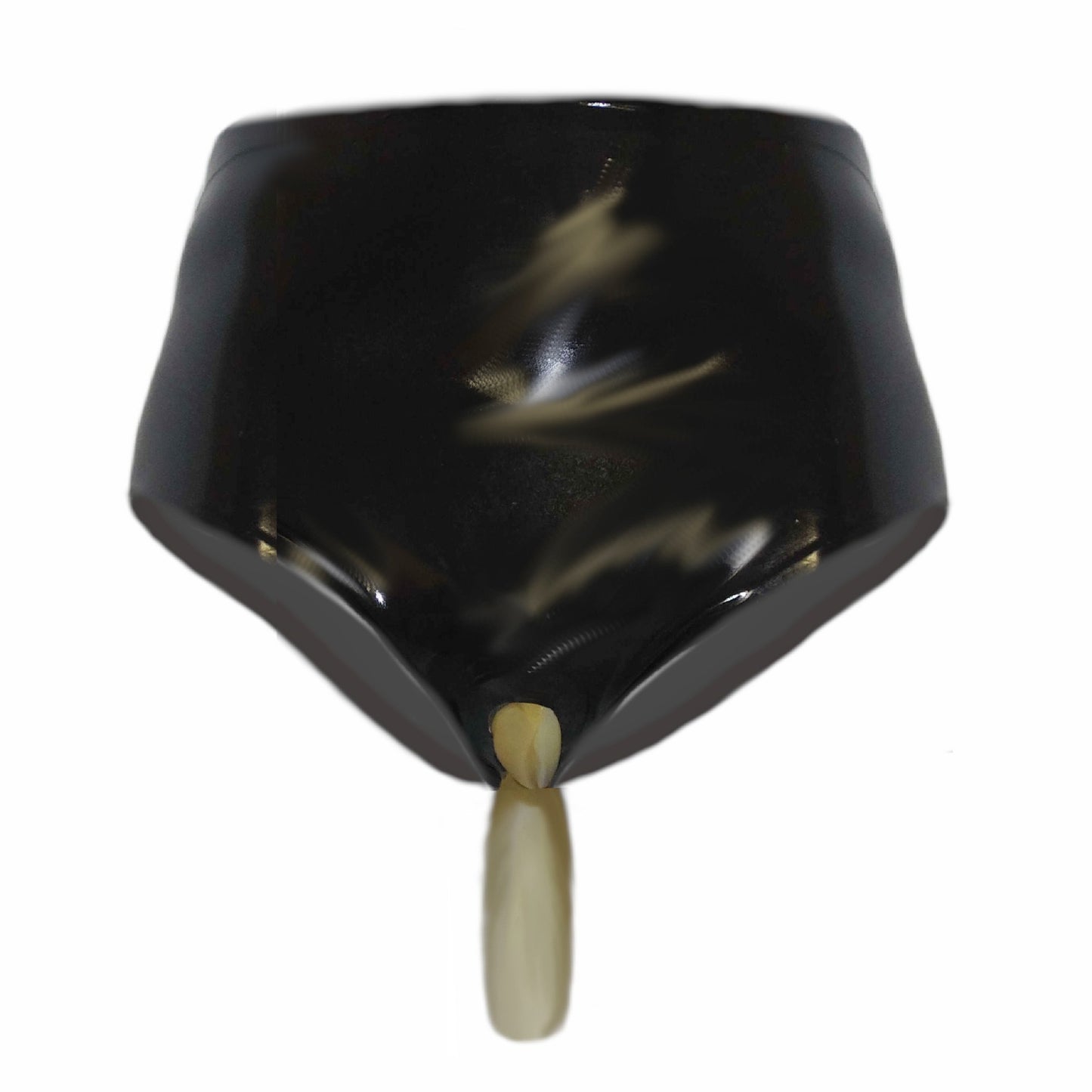Latex Shorts mit Latex-Schamlippen und Analcondom