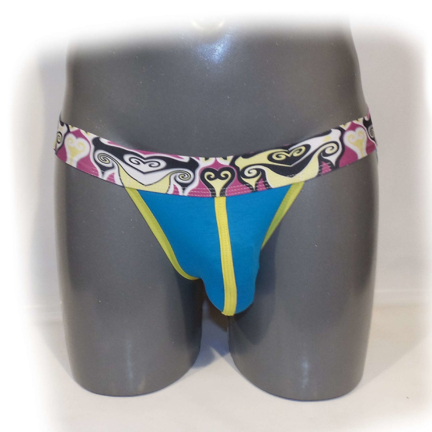 Jocks with wide, anatomically shaped design rubber