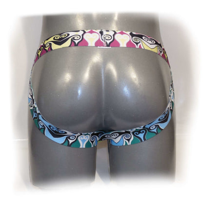 Jocks with wide, anatomically shaped design rubber