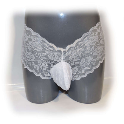 Lace briefs for him, ruffled briefs