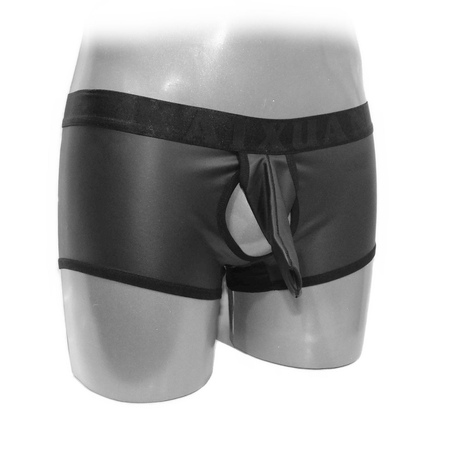 BLACK STYLE COVER BOXER OUVERT Leather