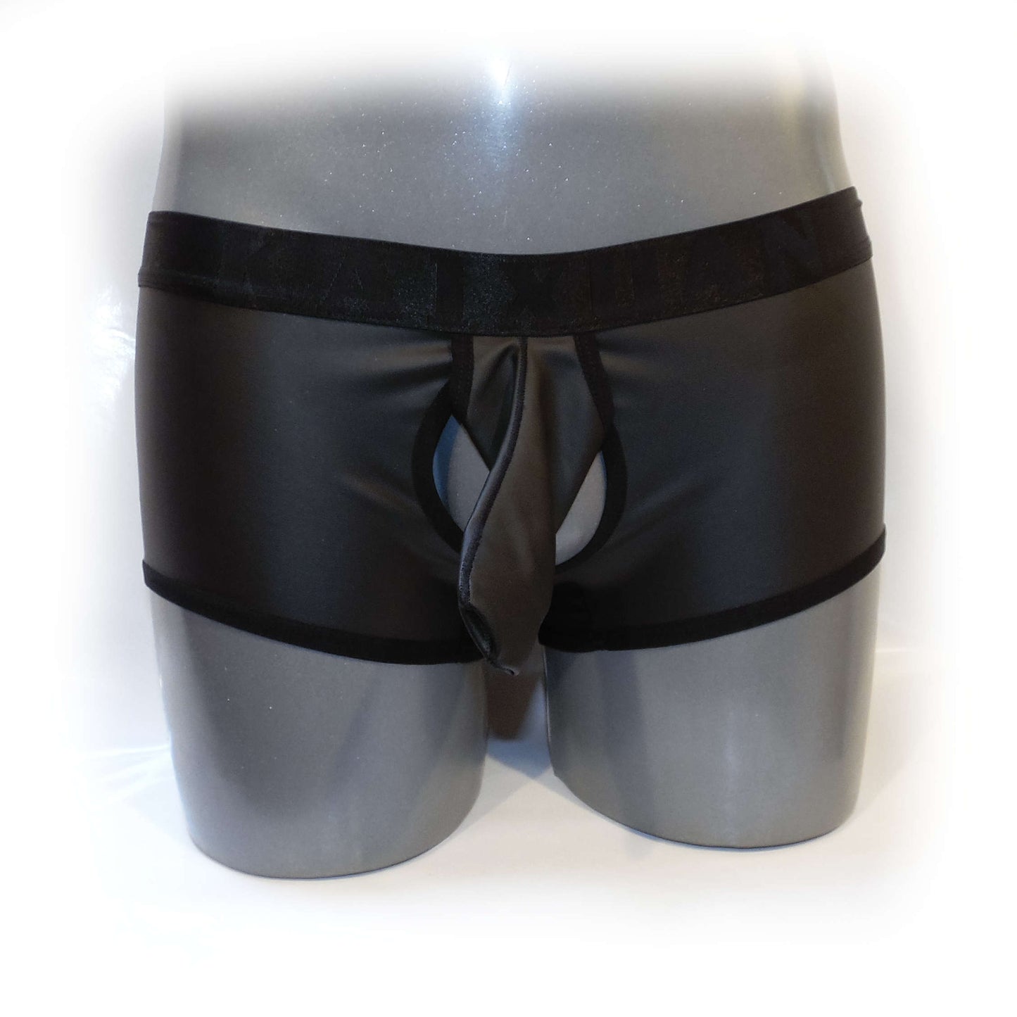 BLACK STYLE COVER BOXER OUVERT Leather