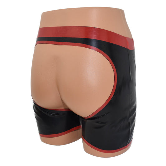 Latex Boxer ouvert front and back