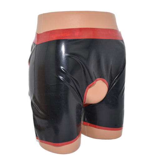 Latex Boxer ouvert front and back