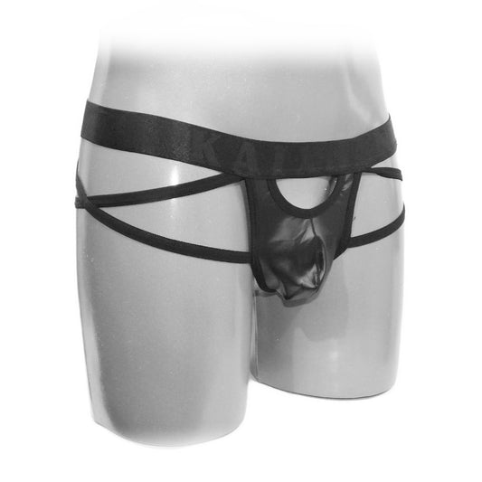 BLACK STYLE COVER STRINGS OUVERT Leather