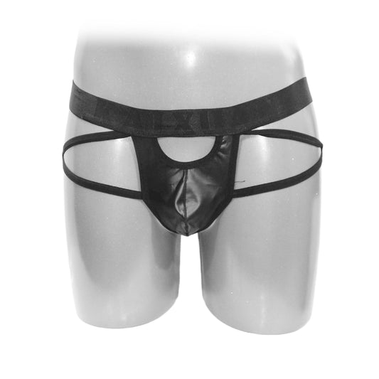 BLACK STYLE COVER STRINGS OUVERT Leather