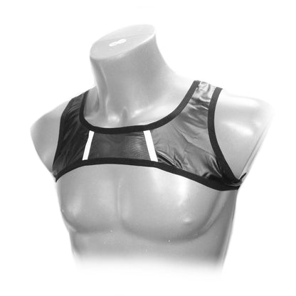 BLACK BONDAGE HALTER MEN HARNESS PU-Leather