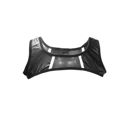 BLACK BONDAGE HALTER MEN HARNESS PU-Leather