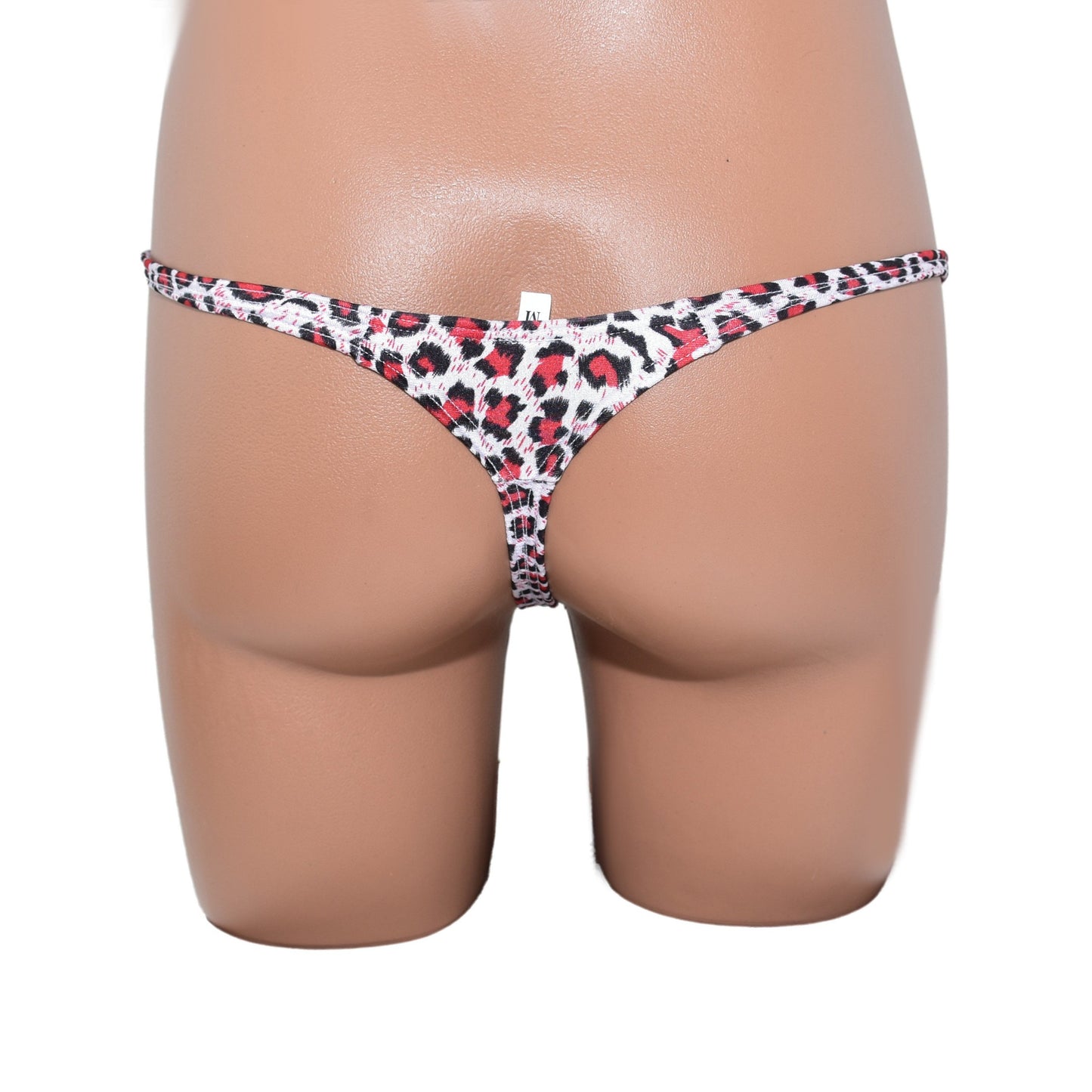 Mens thong bulge pouch Leopard Print