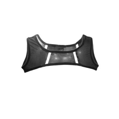 BLACK BONDAGE HALTER MEN HARNESS MESH