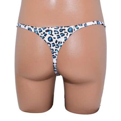 Mens thong bulge pouch Leopard Print