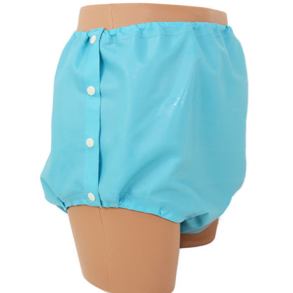 Latex Shorts mit Druckknöpfen an der Seite
