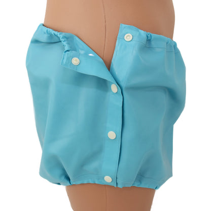 Latex Shorts mit Druckknöpfen an der Seite