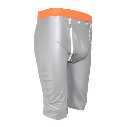 Latex Long Shorts mit Doppel-Reißverschluss/Innenbeutel
