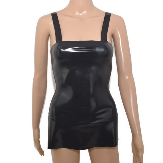 Latex Kleid mit Spaghetti Trägern