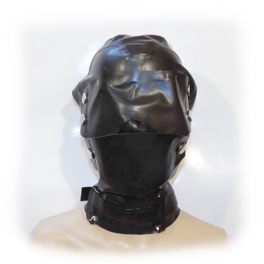 Latex Maske mit Augen- und Mundklappe