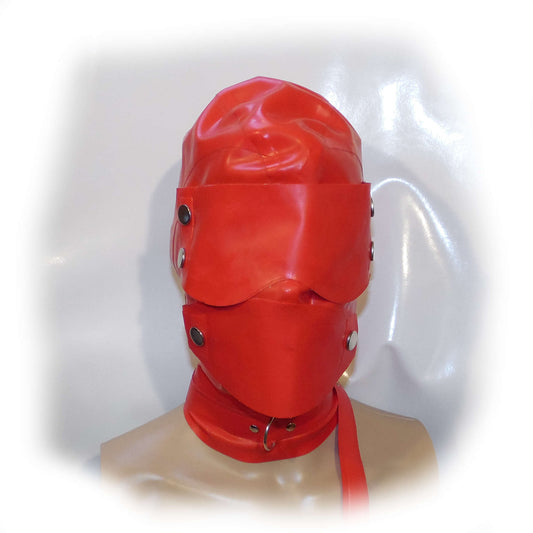 Latex Maske mit Augen- und Mundklappe