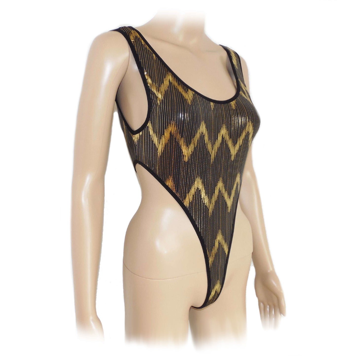 Ausverkauf! Damen Glanz Wetlook Body Rückenfrei Stringbody