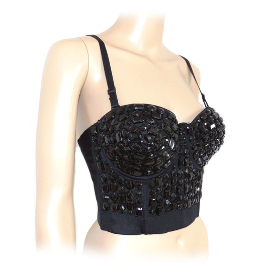 Damen Pailletten Korsett