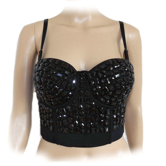 Damen Pailletten Korsett