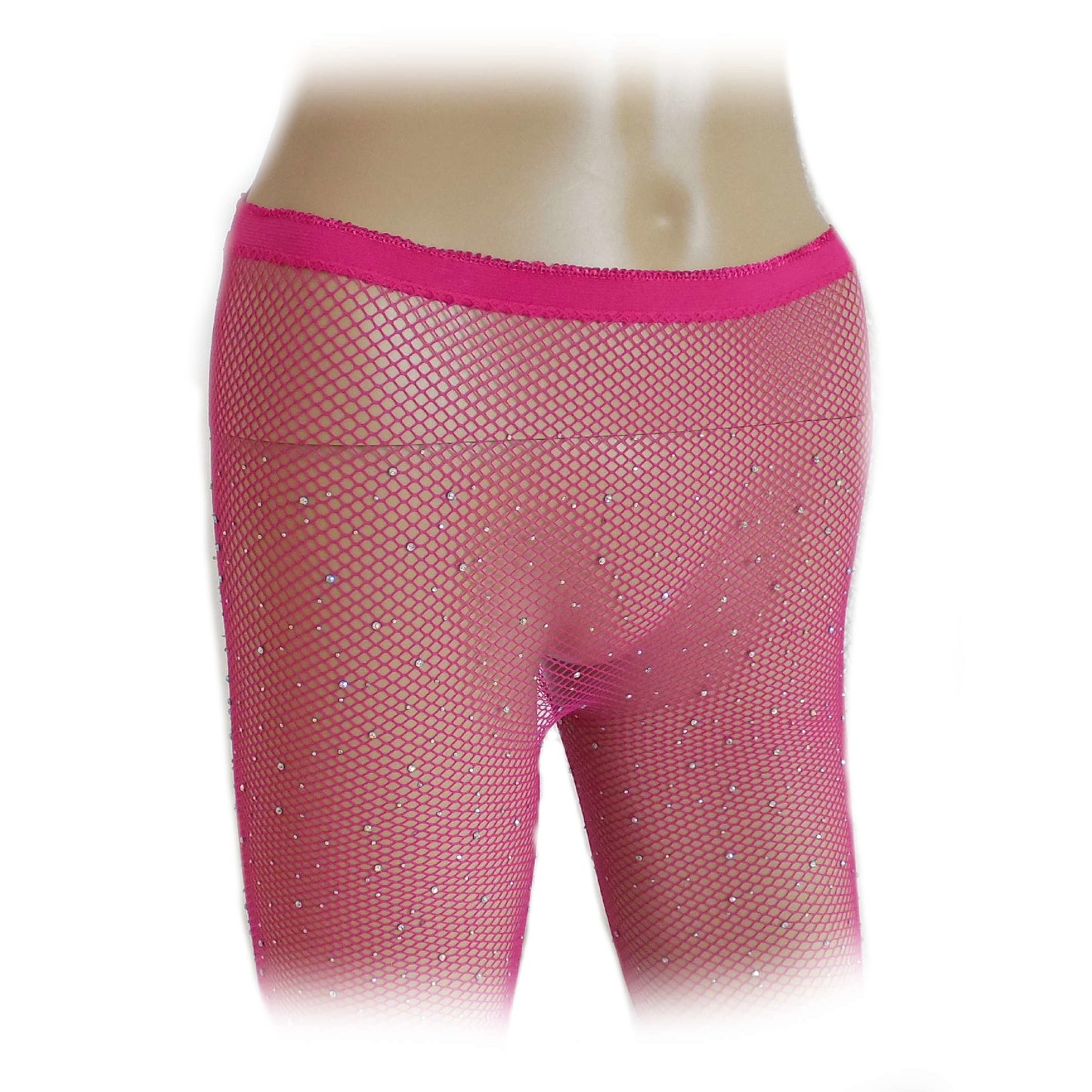 Damen Netz Strumpfhose mit Strasssteinen