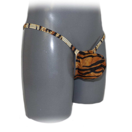 Mens thong bulge pouch thong