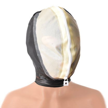 Latex Mask breath control Front zipper Handmade