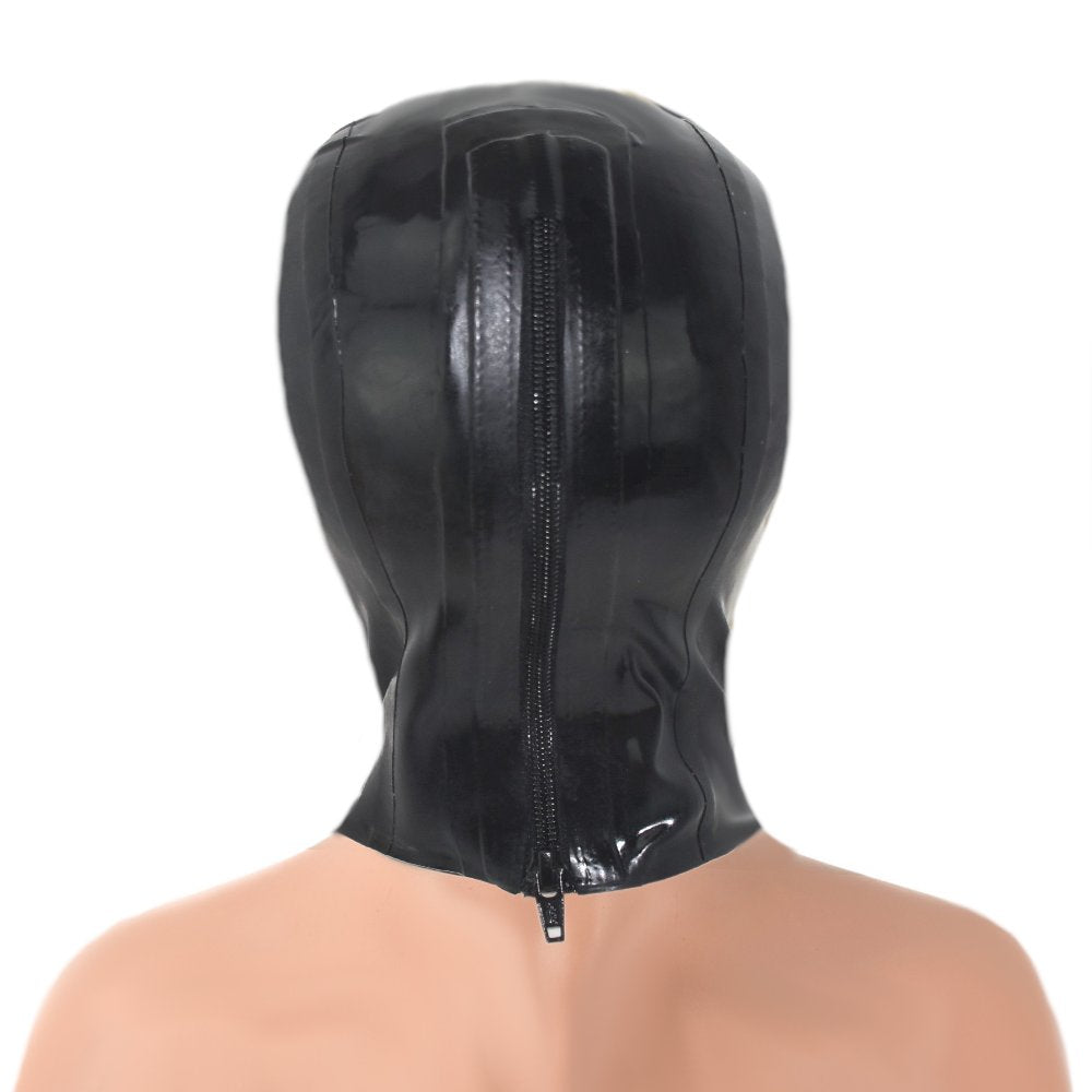 Latex Mask breath control Front zipper Handmade