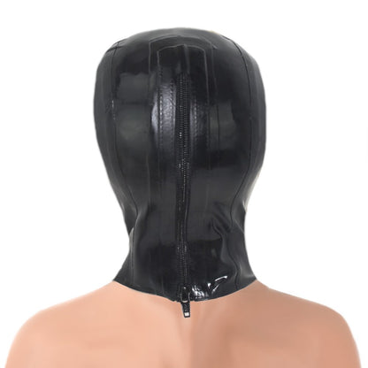 Latex Mask breath control Front zipper Handmade