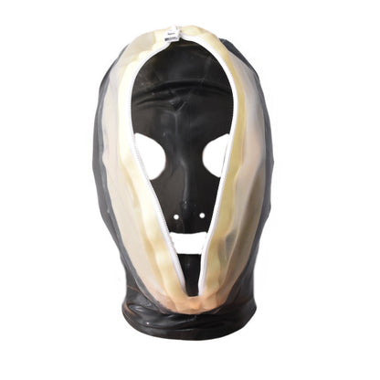 Latex Mask breath control Front zipper Handmade