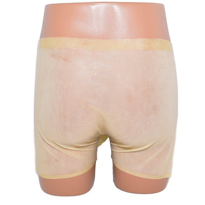 Latex Shorts mit Riffelkondom