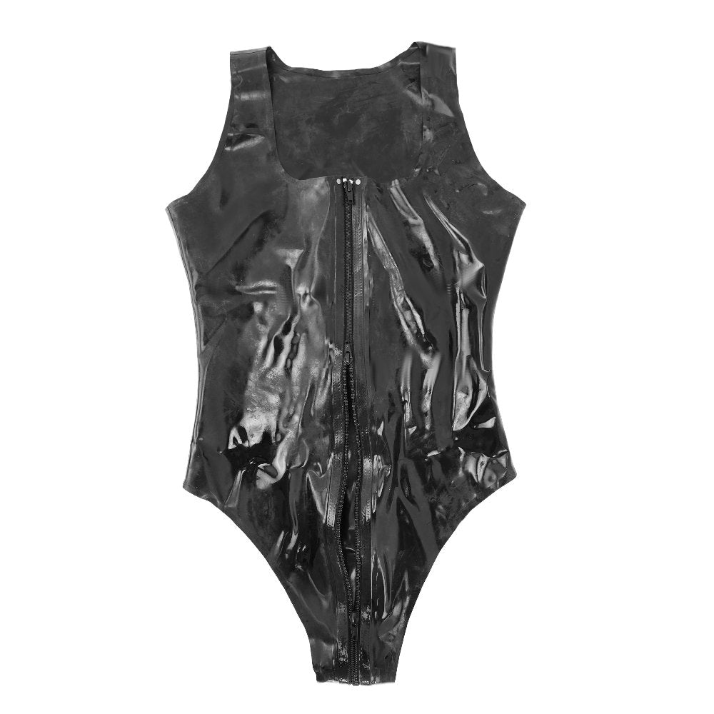 Latex Damen Body Zwei-Wege-Reißverschluss
