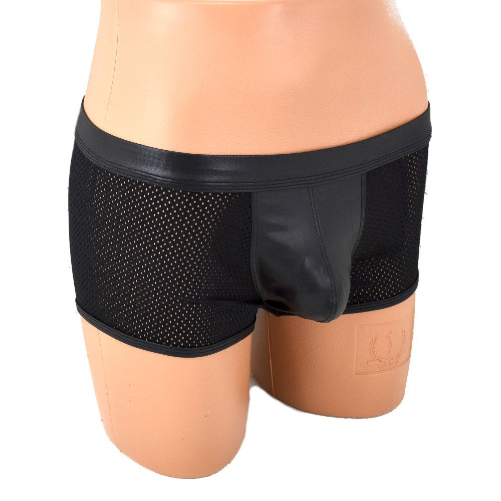 Black label design boxers mesh
