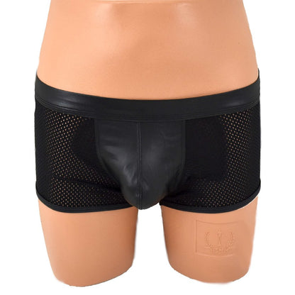 Black label design boxers mesh