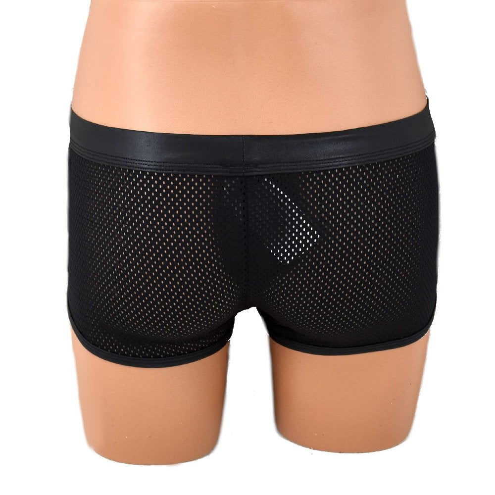 Black label design boxers mesh