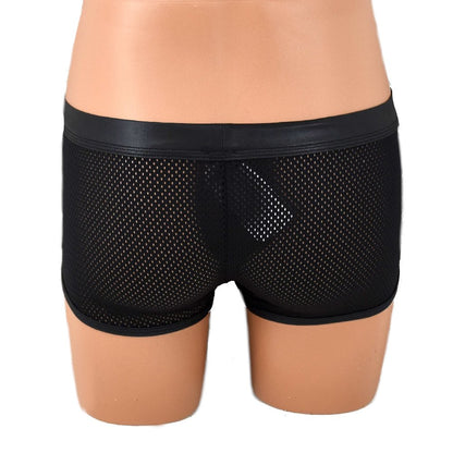 Black label design boxers mesh