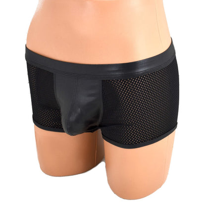 Black label design boxers mesh