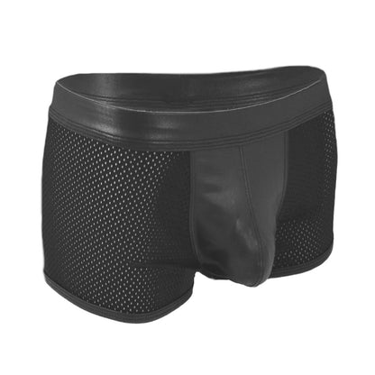 Black label design boxers mesh