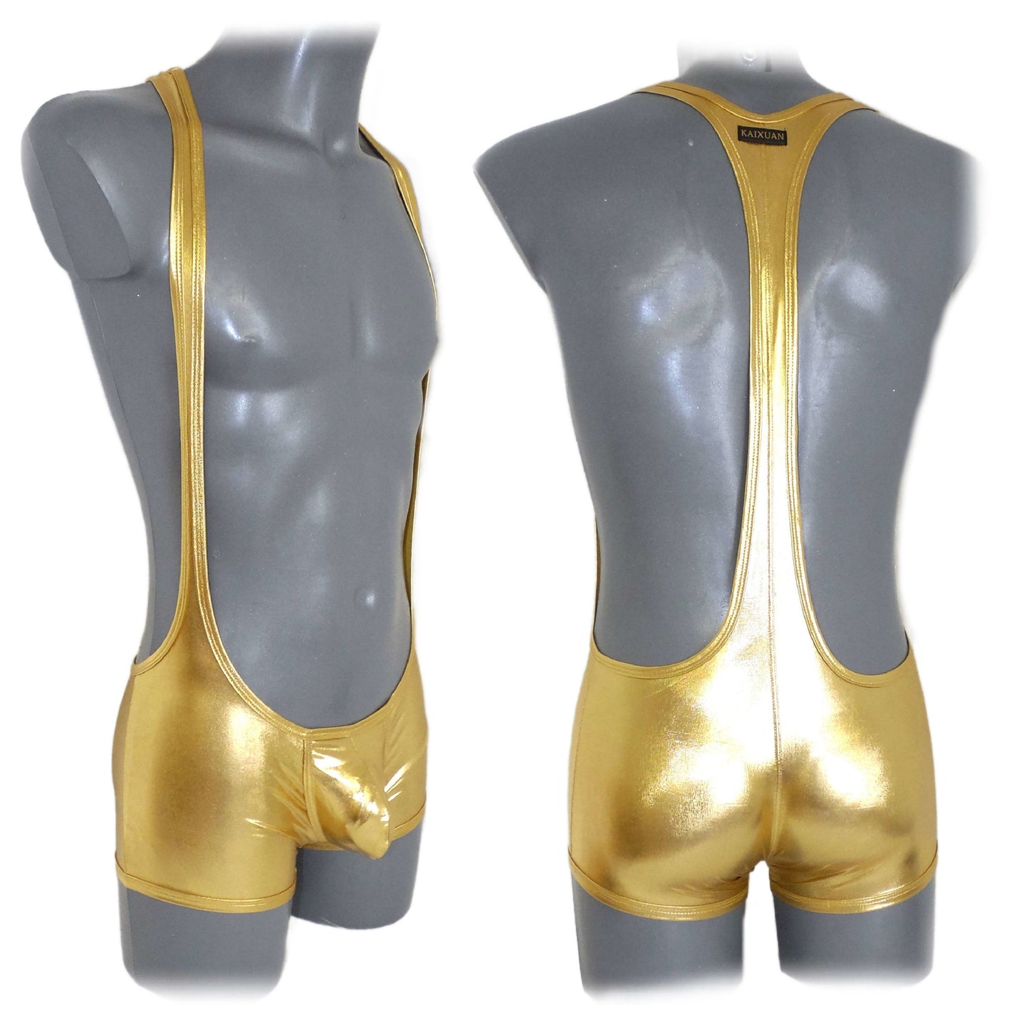 Metallic Bulge Pouch Body Men