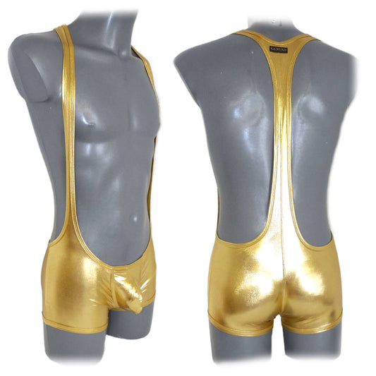 Metallic Bulge Pouch Body Men
