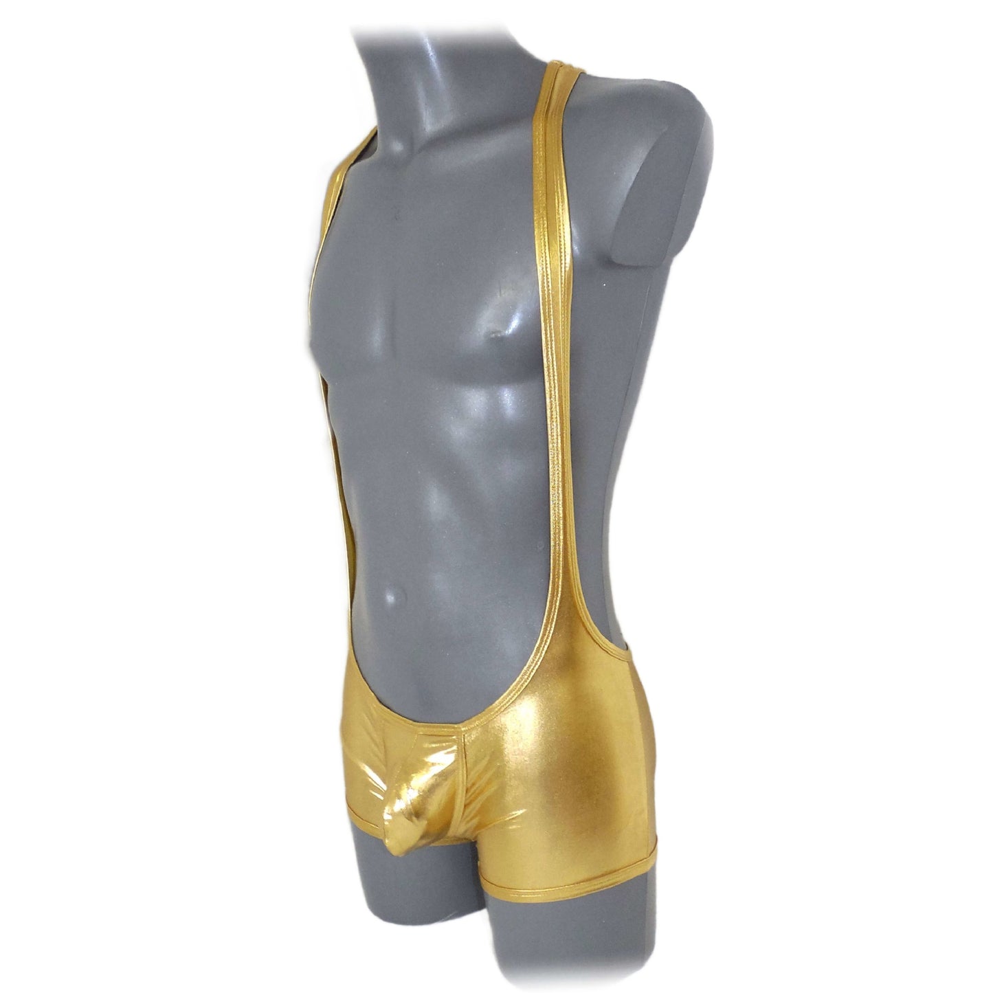 Metallic Bulge Pouch Body Men