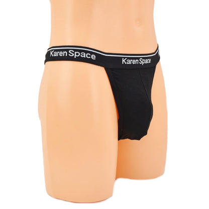 Men's thong waistband is pressed