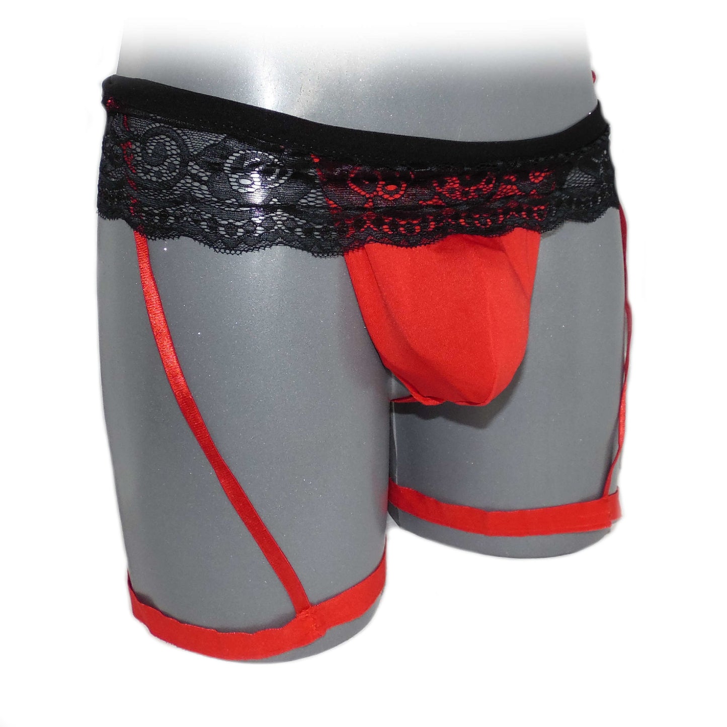 Men's Underwear String Thong with Straps and Garter Belt for Him