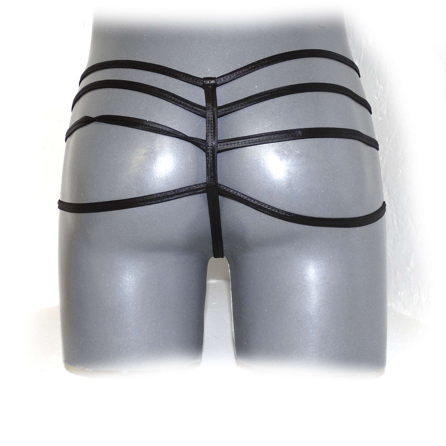 Mens Synthetic Leather Sexy Zipper Panties