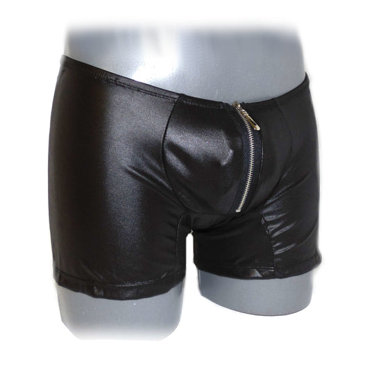 Men Leather look Pants With Exposed Hips